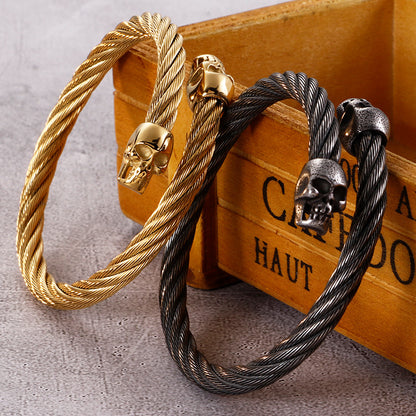 Men's Fashion Stainless Steel Skull Bracelet