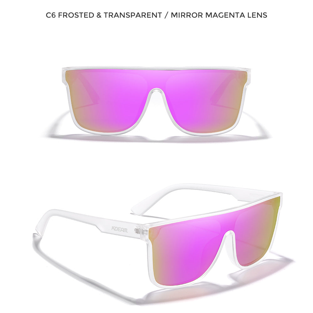 New European And American Large Frame Conjoined Polarized Sunglasses