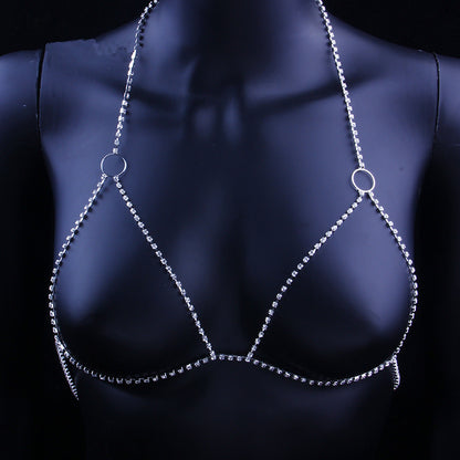 Fashionable Rhinestone Body Chain Creative Nightclub Show Costumes