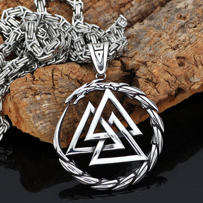 Triangle Symbol Pendant Necklace Men's Jewelry Necklace