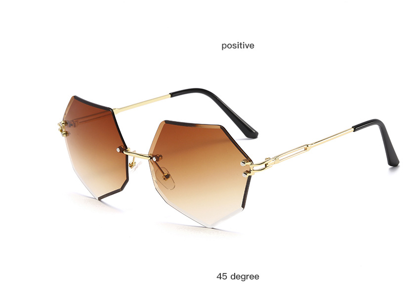 Fashion Ladies Street Decorative Glasses Universal Rimless Sunglasses