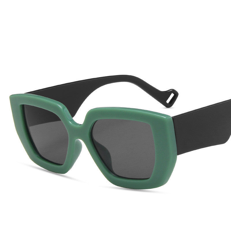 Retro Sunglasses Personality Polygon Contrast Sunglasses